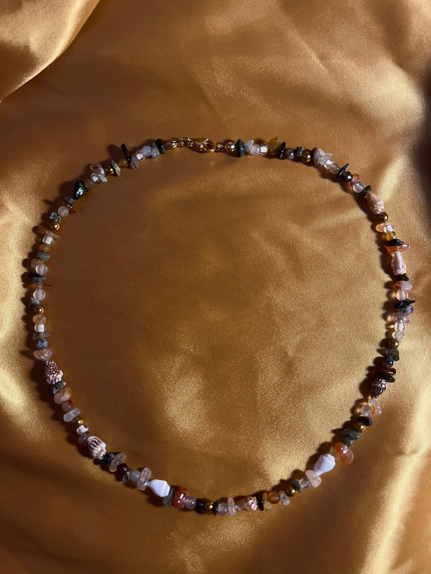 Unisex warm beaded necklace.