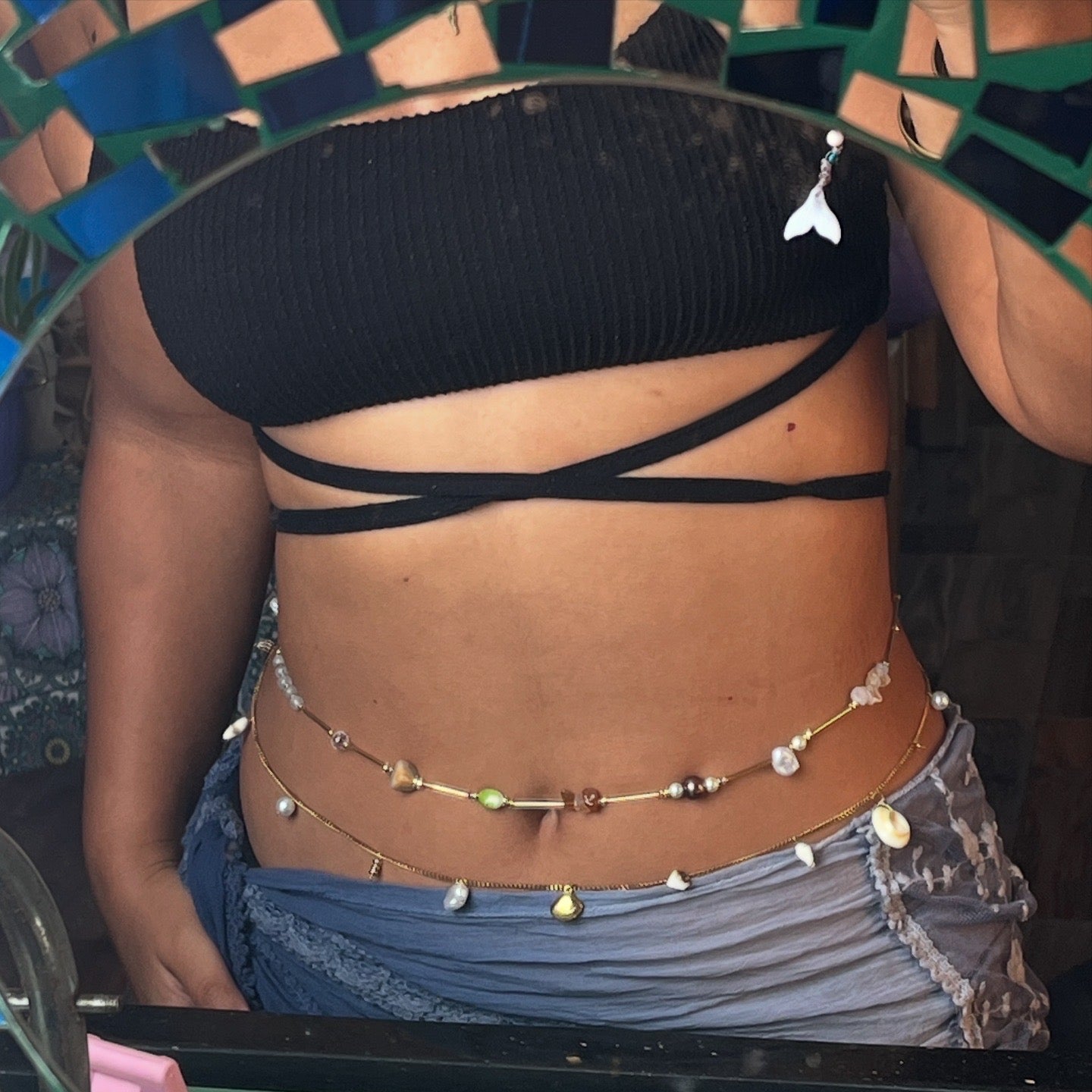 Beaded and Dangling Waist Chains.
