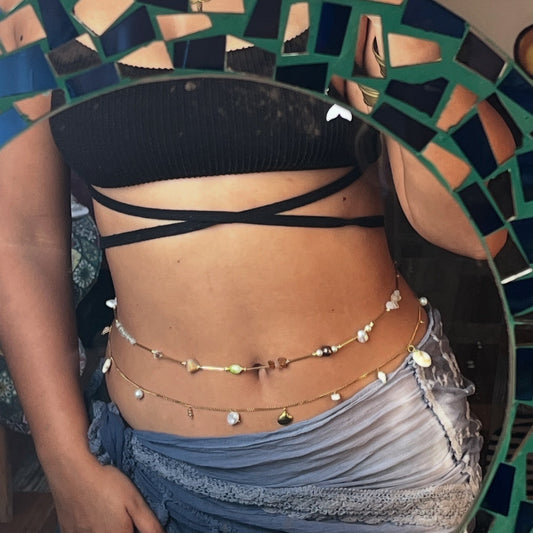 Beaded and Dangling Waist Chains.