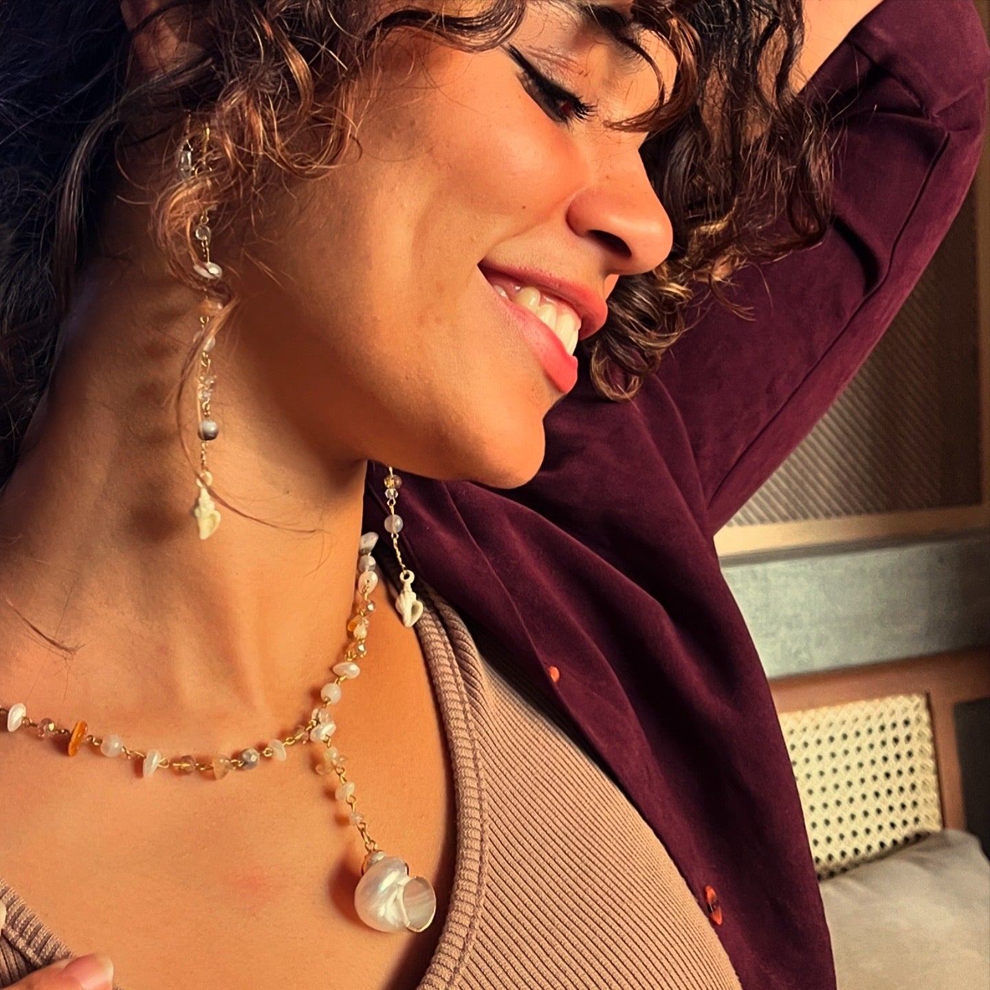 Warm Beaded Necklace.