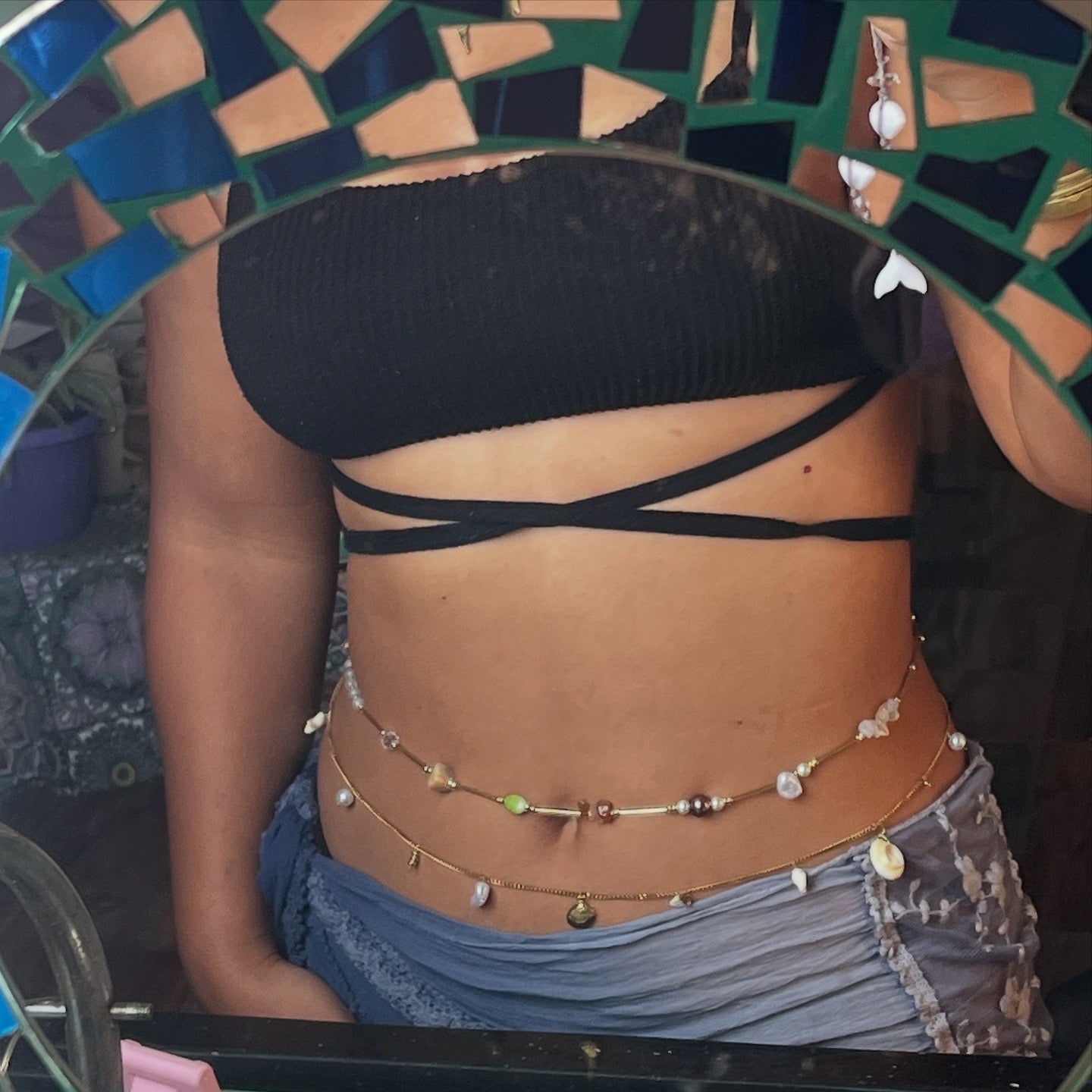 Beaded and Dangling Waist Chains.