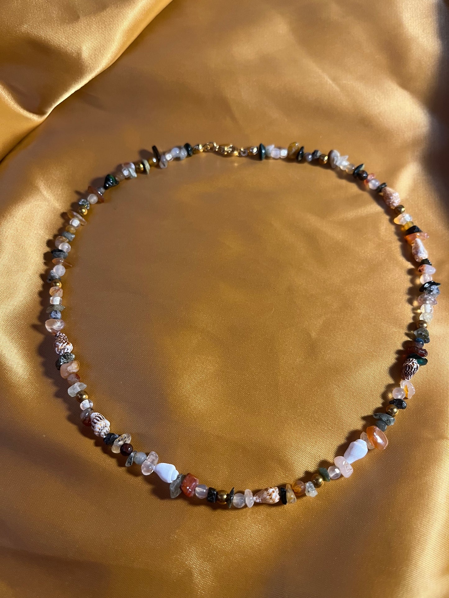 Unisex warm beaded necklace.