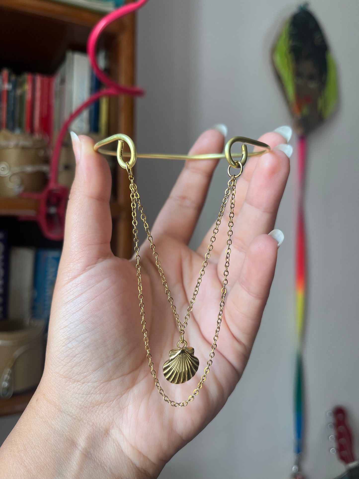 Golden shell Arm cuff.