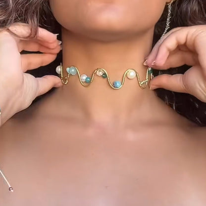 Zigzag Copper Choker.