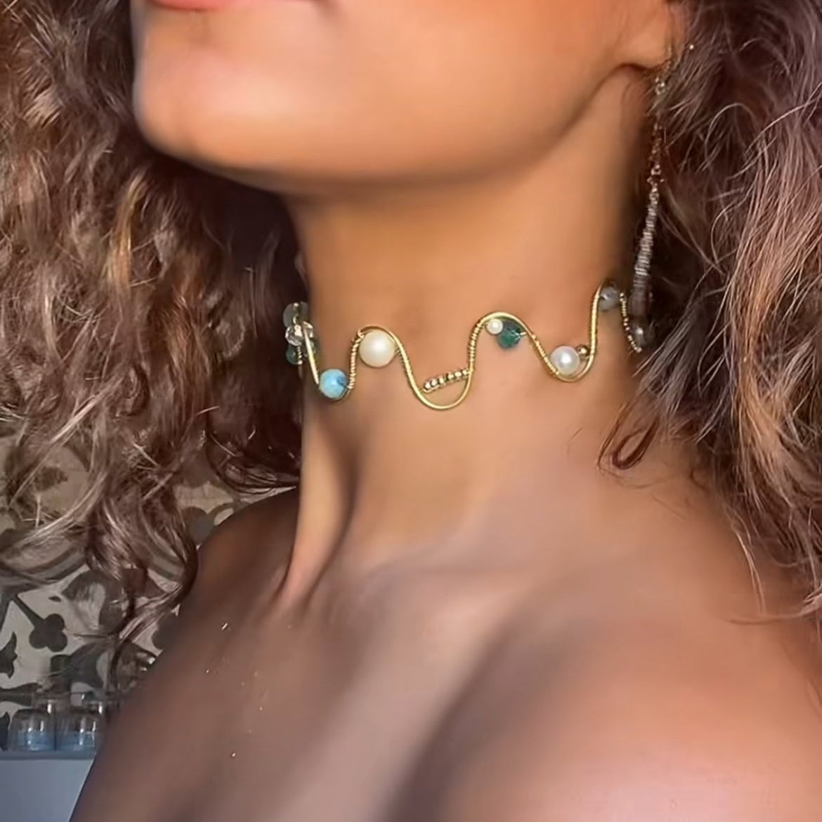 Zigzag Copper Choker.