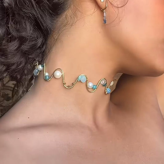 Zigzag Copper Choker.