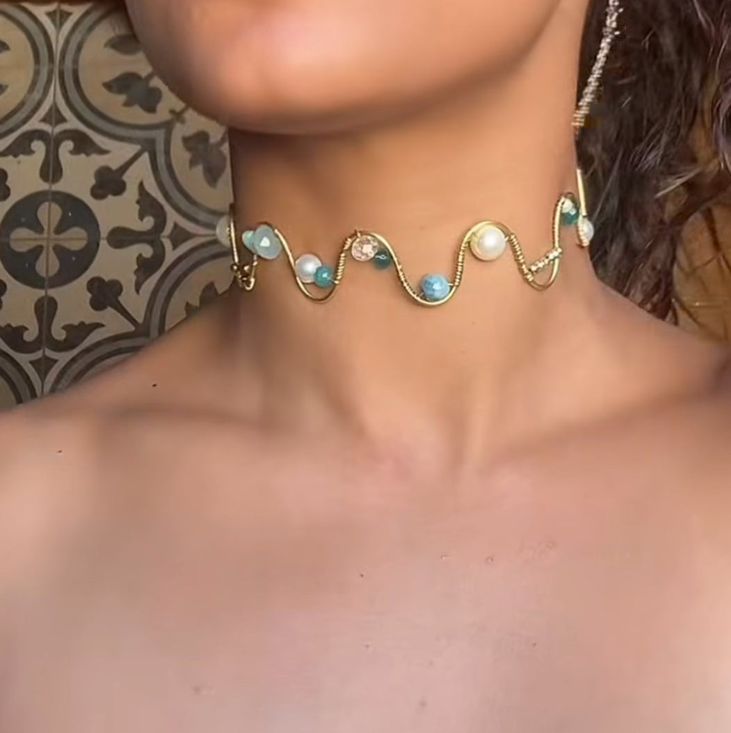 Zigzag Copper Choker.